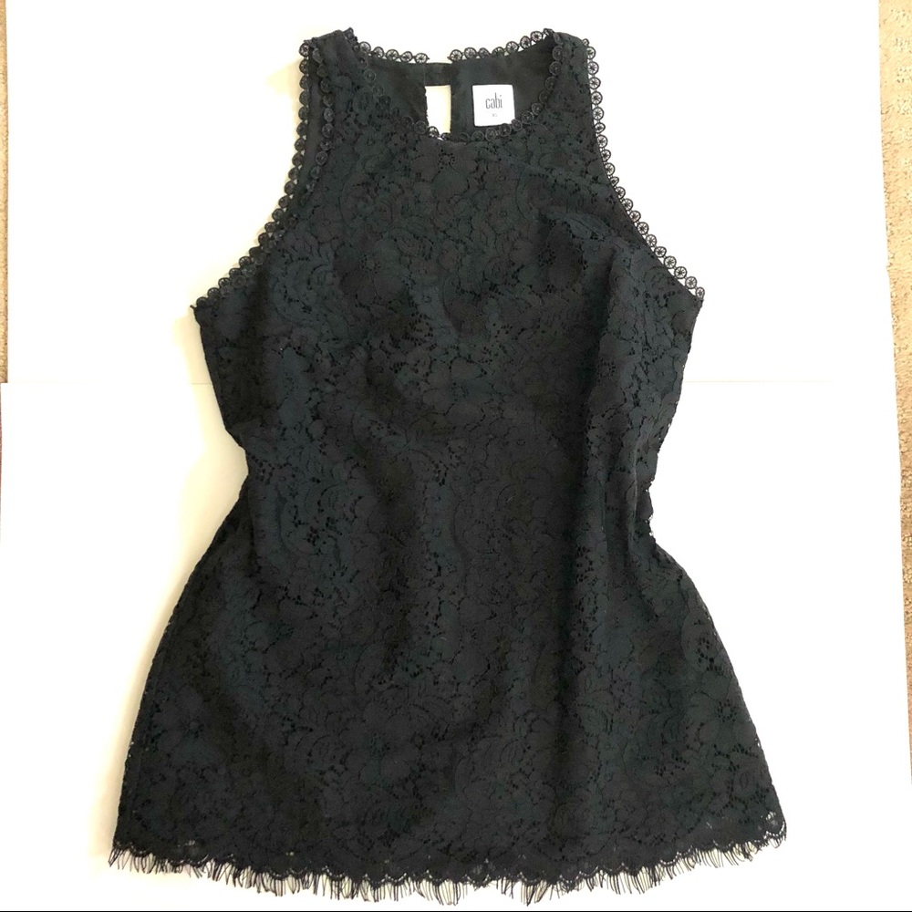 CAbi Never Worn Lined Lace Top Size XS